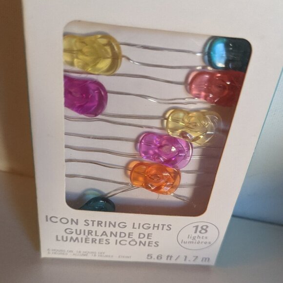 NWT Flip Flops Thong Sandals 18 String Lights Timer Summer Home Decor Ashland - Picture 4 of 7